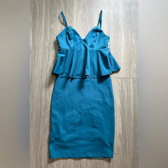 Bebe Bodycon Peplum Top Dress - Picture 1 of 7